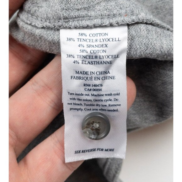 Faherty Thompson Pique Button Down Shirt Men's Small Gray Long Sleeve MXF2207 - Picture 8 of 13